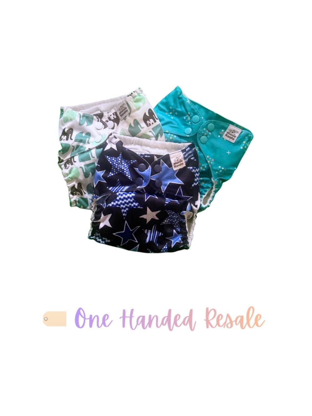 🐨 Mama Koala Reusable Cloth Diaper Set in Blues & Greens Starter Bundle OS